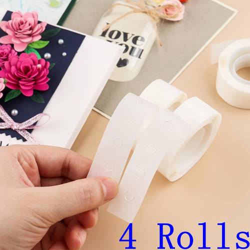 100 200 400 800 1000 pack balloon dots double sided clear removable no residue waterproof tape for balloons crafts gift wrapping wedding christmas decorations craft projects seamless application party organizers holiday decor invisible durable holiday