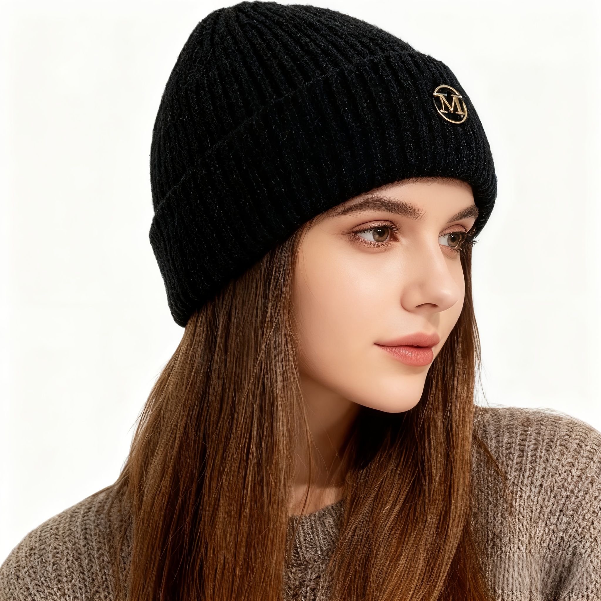 Embroidered Winter Warm Hat, Fashionable Cold-Proof Cap