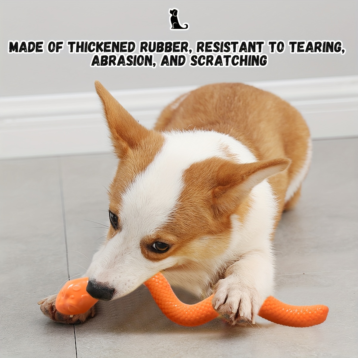 

Interactive Silicone Snake-shaped Dog Puzzle Toy - Treat Dispensing & Mental Stimulation For All Breeds