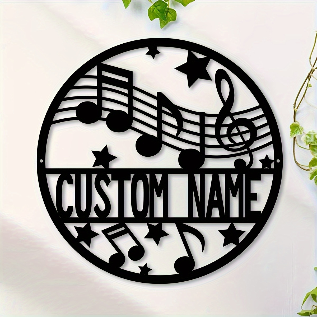 

Charm, Custom Metal Music Sign - Personalized Family Name Wall Decor For Indoor & Outdoor, Rustic Home Accent, Perfect Gift For Him Or Her, 1pc, Gifts, Best For Christmas, Thanksgiving