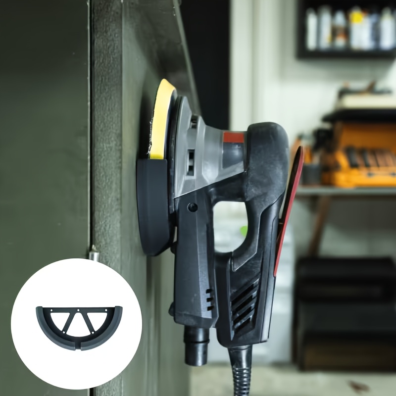 TEMU Wall-mounted Storage Solution For A 150mm Orbital Sander, Ideal For Garage . -efficient Plastic Frame Features A Tool Holder With A Reliable ,