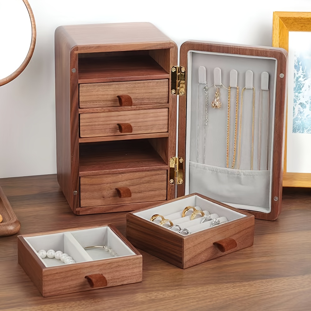 1pc organizador joyería madera cajones extraíbles Temu Ecuador