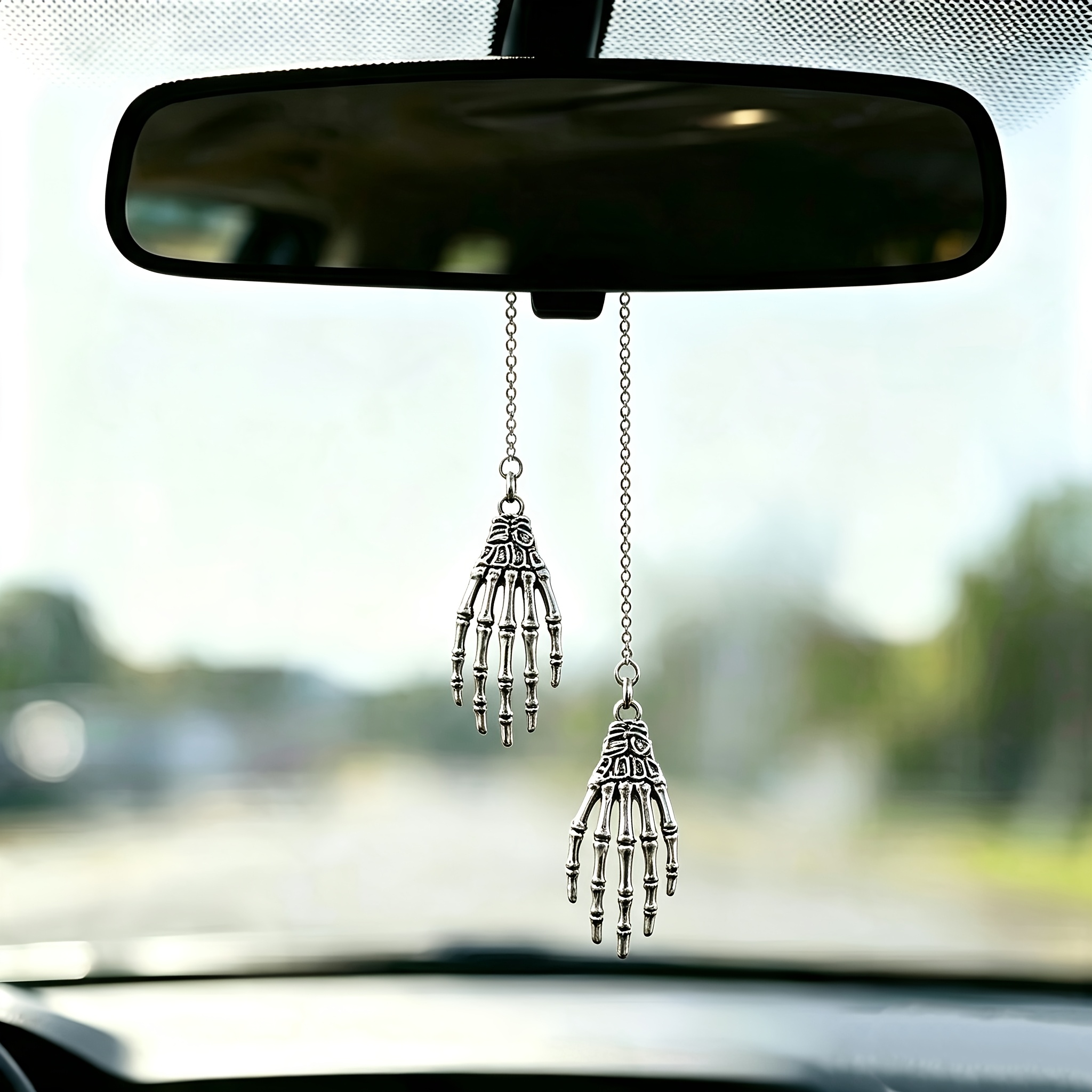 TEMU Palm Car Rearview Mirror Pendant, Halloween Fashion Beautifully Designed Car Decoration, Suitable For Cars, Home Decoration Pendants, , To For