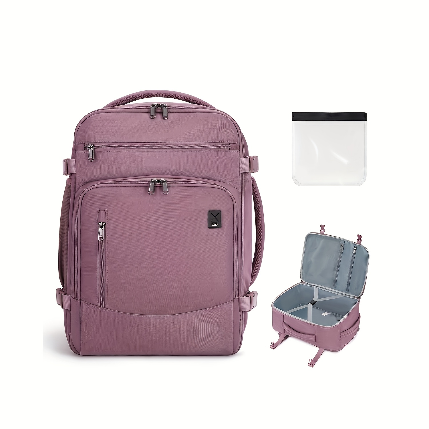 Image of 30l Underseat Travel Backpack Cabin Luggage With Laptop Compartment For Airplane & Daily | Padded Straps & Organizational System Unisex Carry-on, Christmas Gift