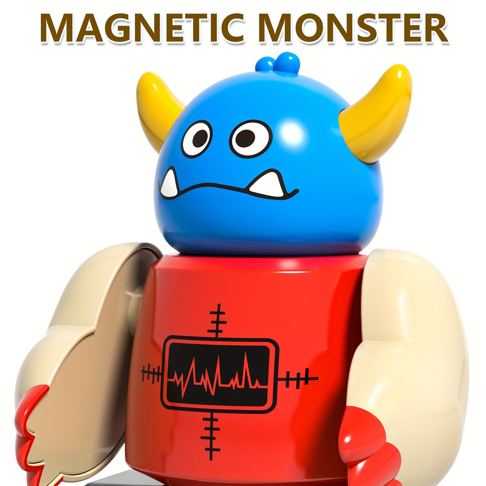 33pcs Magnetic Monster Robot Construction Set with Storage Box