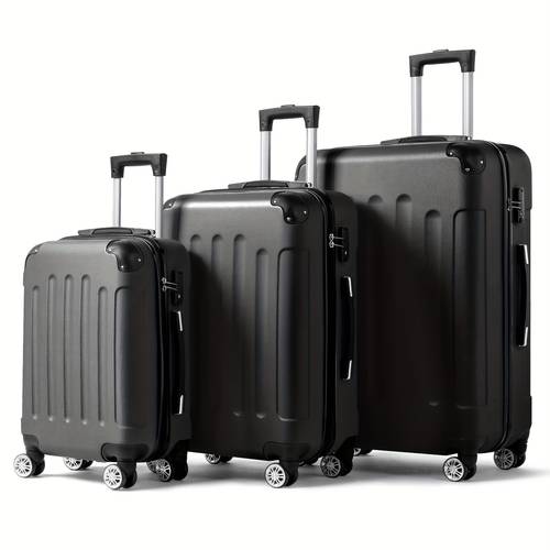 juego de 3 piezas de maletas de carcasa resistente al con ruedas giratorias y ruedas , con candado tsa, equipaje de (20, 24, 28) para hombres y mujeres