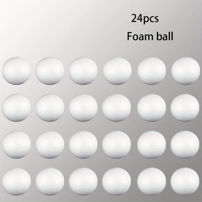 E-shop 24 Stück 10 cm/3,93 Zoll massive weiße Bastelschaumstoffbälle, für Heim-DIY-Bastelarbeiten, Schulprojekte, Hochzeiten, Weihnachten, verschiedene