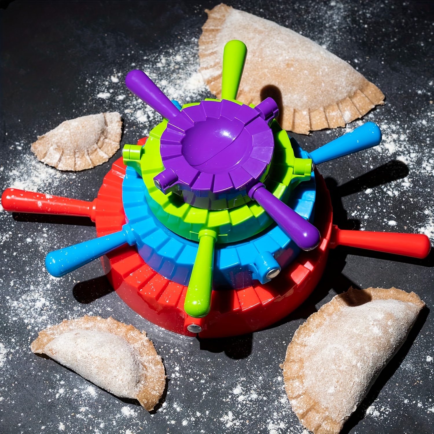 Easy-press Dumpling Maker Set - Durable Plastic Empanada & Dumpling Molds, Flip Feature - Perfect For Home Kitchens