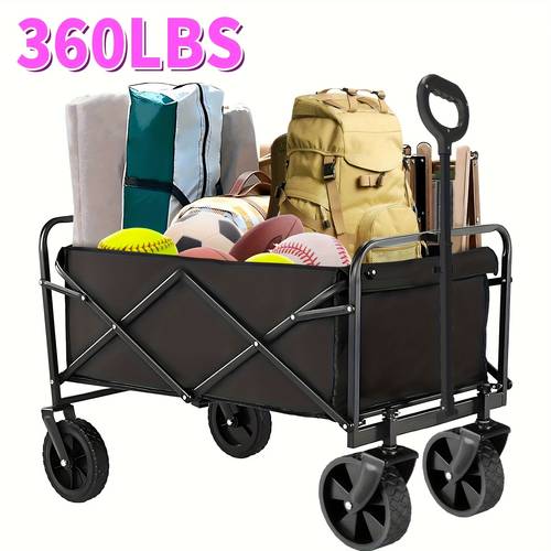 extra large size 300 450lbs large capacity foldable storage vehicle heavy duty foldable vehicle large capacity camper with all terrain wheels camping toy cart sports barbecue carrying food