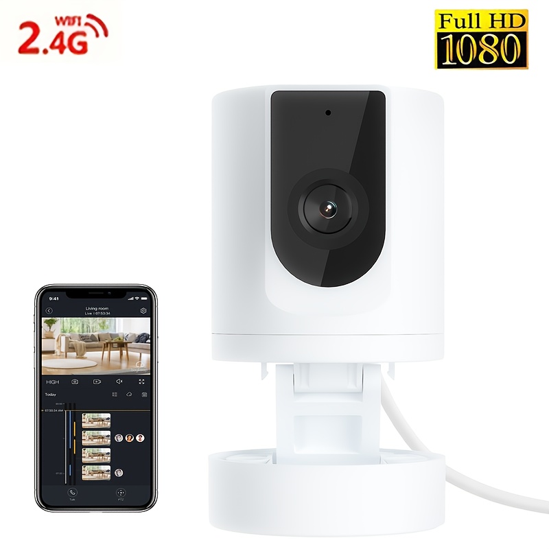 TEMU 1pc Indoor Security Camera, Pet Camera, Baby Camera For Home, Security1080p Ease With Phone App, Flexible Installation, Motion Detection, 2-way