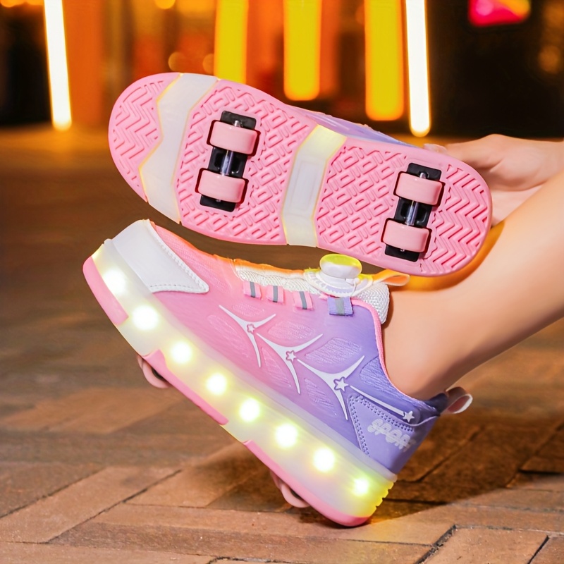 patines ruedas luces led colores multicolores decoración Temu