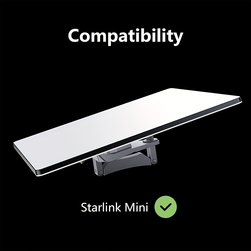 Support Réglable pour Starlink Mini Dishy - Antenne Étanche Robuste pour RV, Caravane, Fourgonnette - Réception de Signal Stable, Système Internet Satellite Monté sur Véhicule