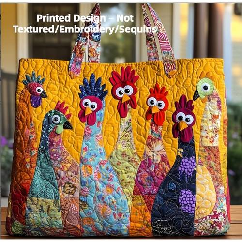 quilted tote bag with design unisex bag for books laptop and personal items with positioning printing machine washable