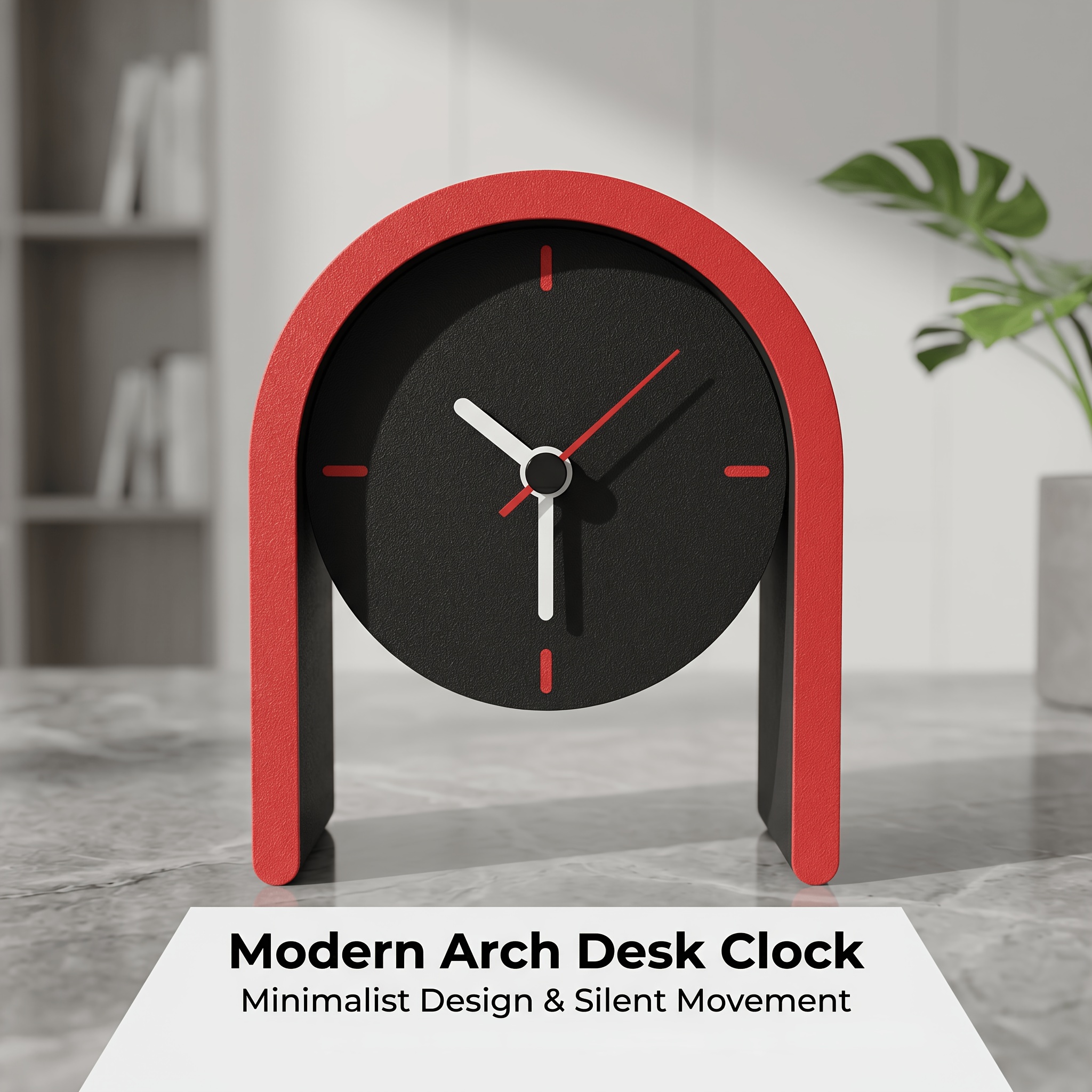 TEMU Orologio da tavolo Easy Style, silenzioso, alimentato a batteria, portatile, moderno e decorativo, per camere da letto, soggiorni, , home office