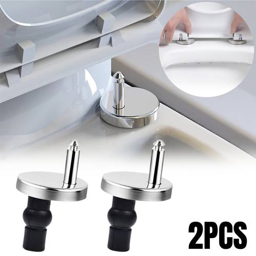 2pcs Toilet Seat Hinge with Lid Bolt - Heavy-Duty PP Plastic Fastening Plate & Snap Lock Mechanism, Secure Latching System for Toilet Seat Installation, Toilet Types ( -Free Installation), Connector, Sturdy Construction, DIY Installation, Household Maintenance