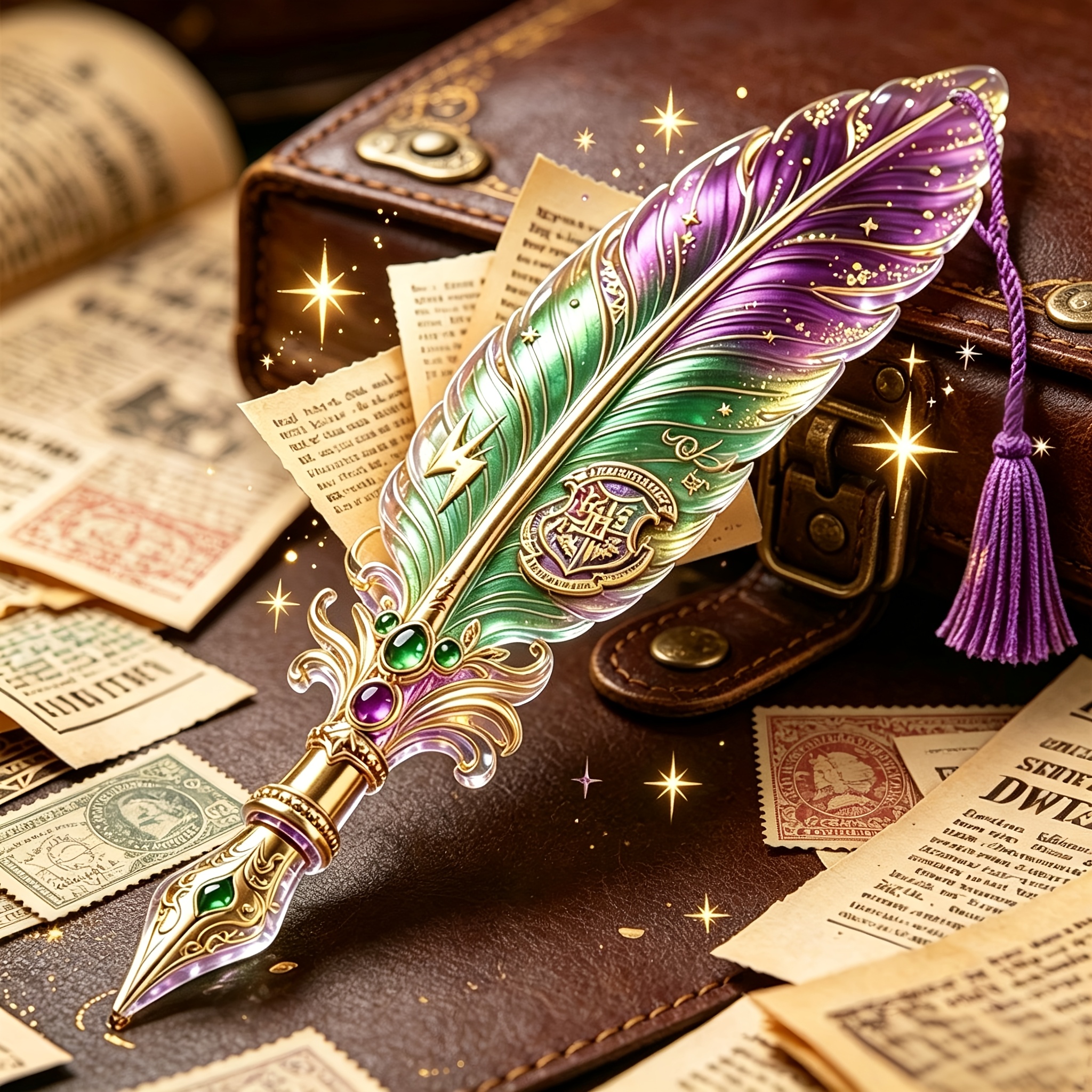 Image of Wb, A Hogwarts Acrylic Bookmark. Used As A Bookmark, Practical And Decorative When In A Book. It Serves As A Collectible Item Or A Gift For Fans, Making It A For Who Love Harry Potter