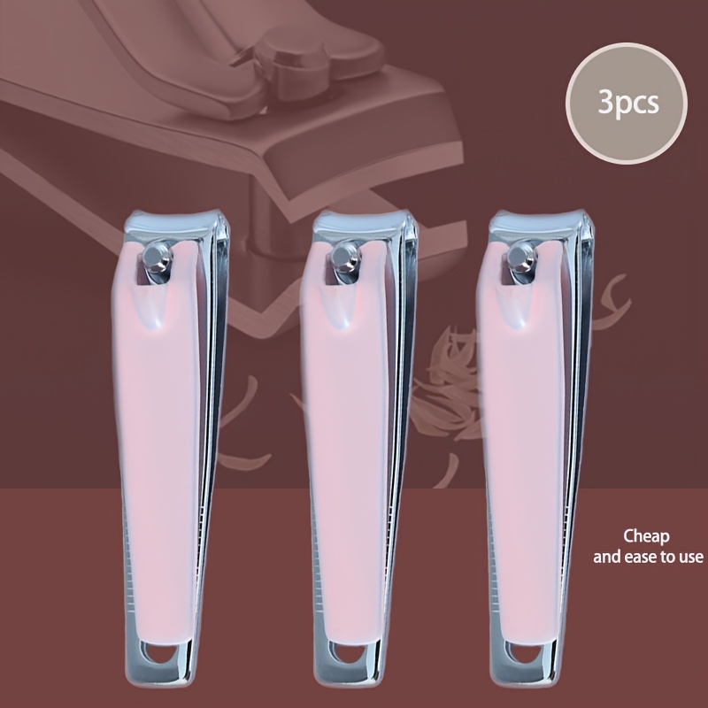 TEMU 3-pack Carbon Steel Nail Clippers, Suitable For Women Or With Smaller Nails