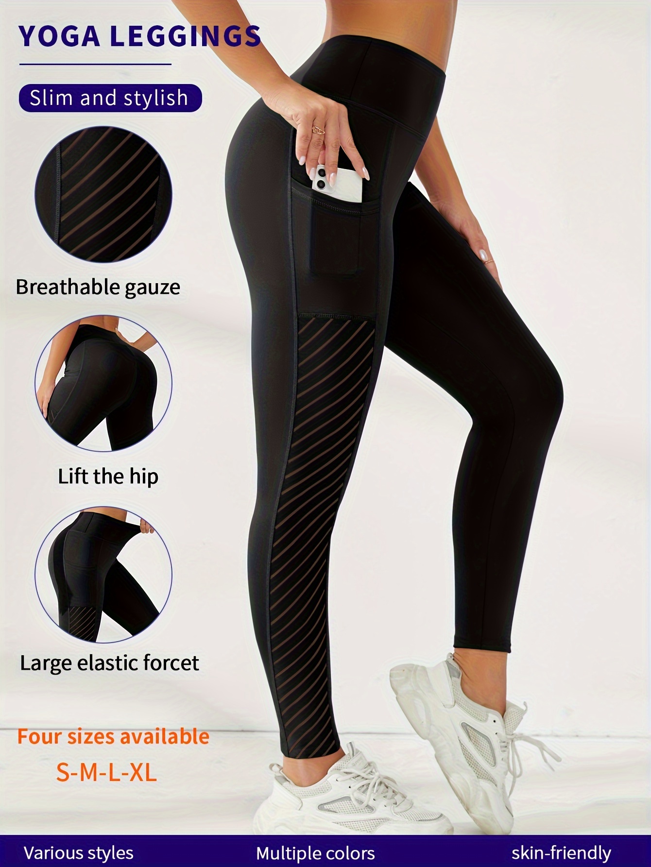 mesh tummy control butt lifting yoga pants breathable mesh Temu