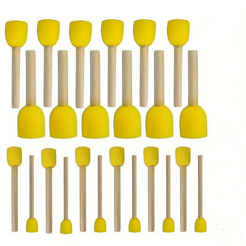 TEMU Set Of Brushes For Graffiti And Painting, Featuring Round Mushroom-shaped Stamps And Sponge Sticks, Ideal For Artistic Drawing And Painting
