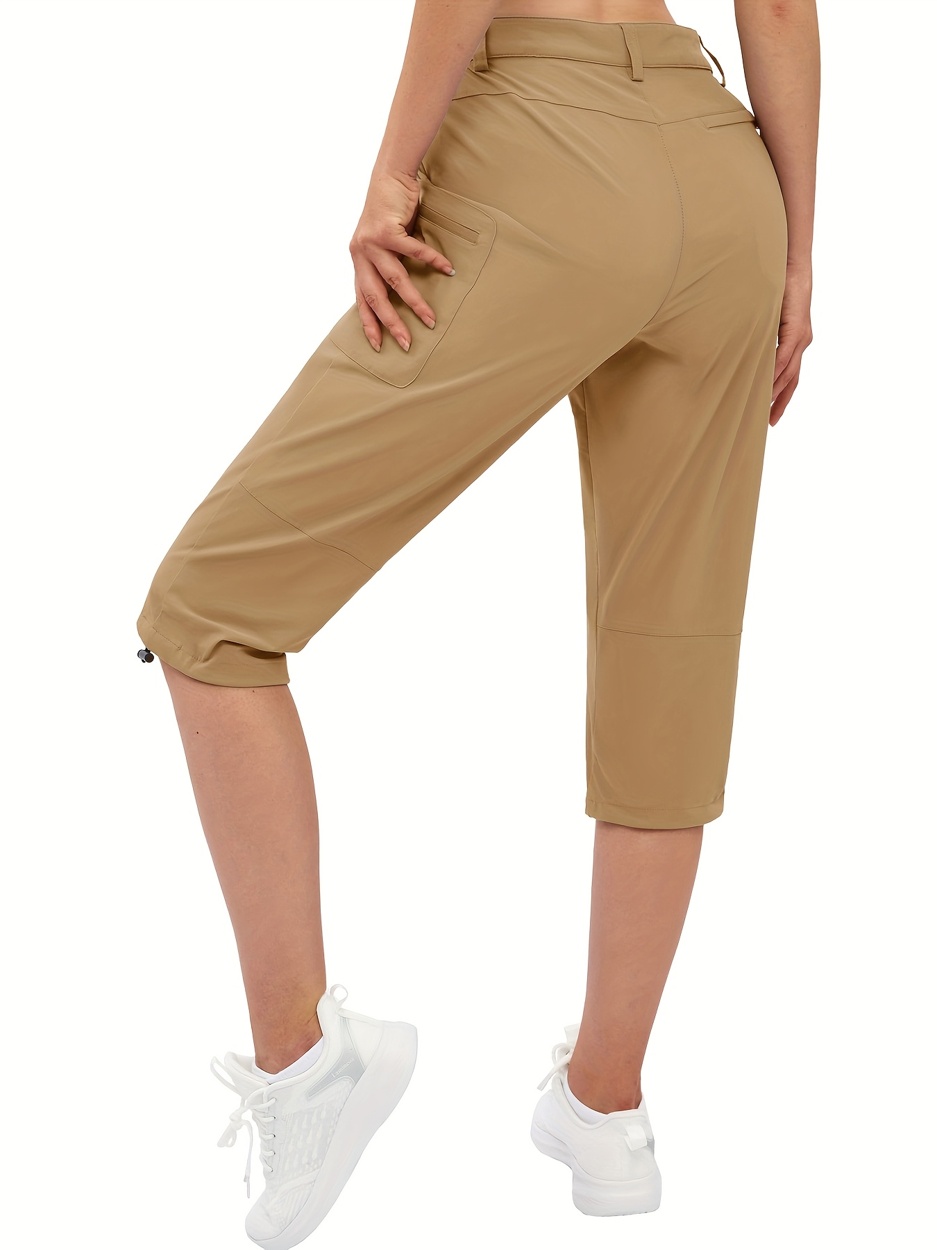 plus size womens three quarter cargo pants capris quick dry Temu