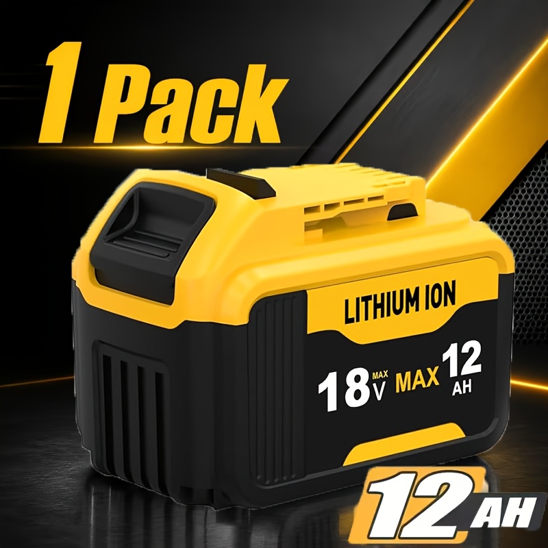 Image of 18v 12.0ah Battery Replacement For Battery 18v Dcb200 Dcb180 Dcb181 Dcb201 Dcb204 Dcb185 Dcb203 12000mah Battery With Led Indicator