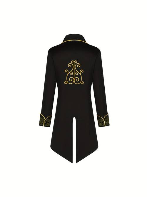 superior medieval para hombre, de estilo retro con dorado, para fiestas, dis es de halloween, atuendos para hombre