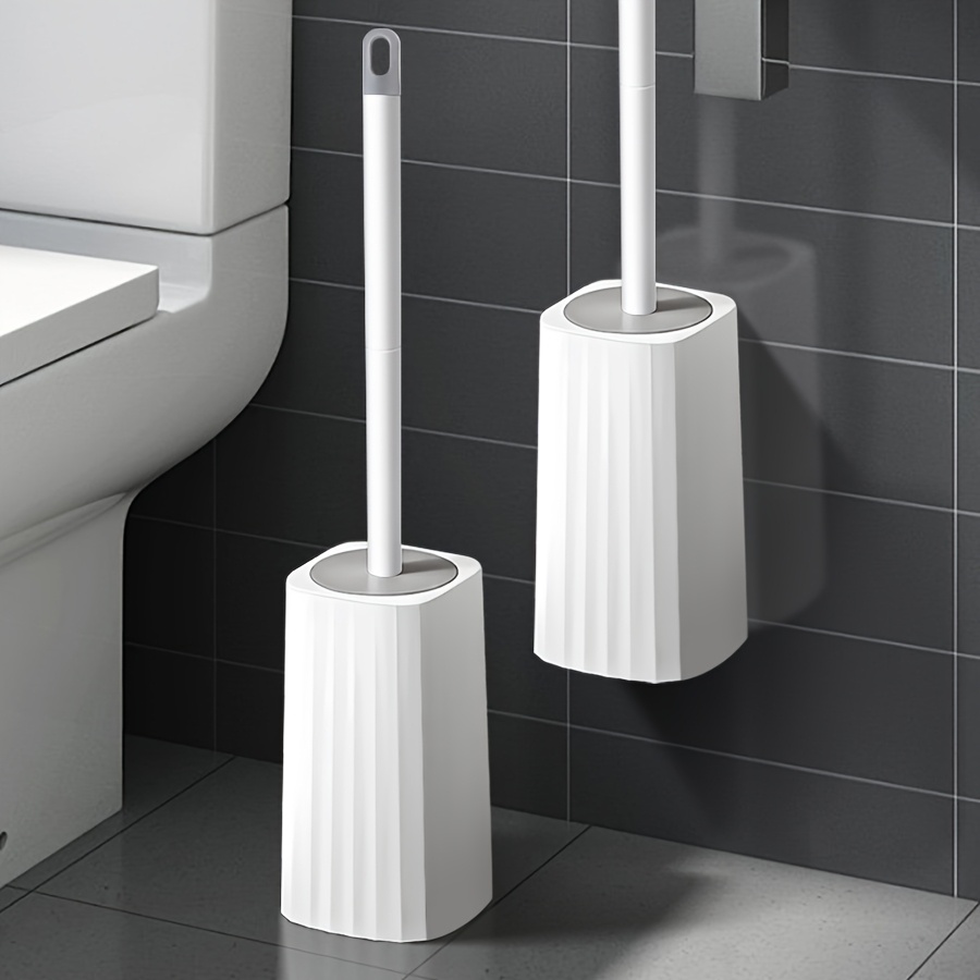 E-shop Wandmontiertes Toilettenbürstenset mit Langem Griff, Flexible Schüsselreinigungsbürste, Design ohne Tote Ecken, Inklusive Halterung - Ideal für