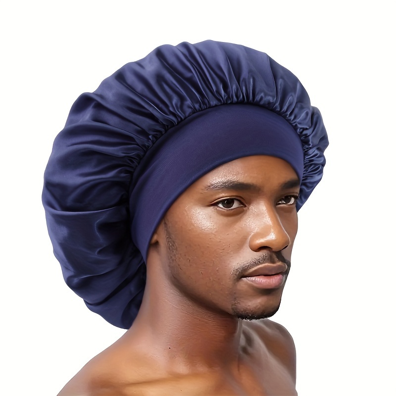 Men's Wide Brim Color Ding Sleep Cap Hair Removal Cap Hair Protection Cap Bath Cap