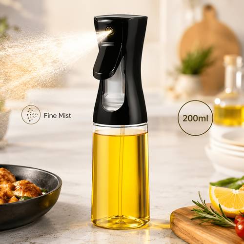 eine ölsprühflasche aus kunststoff, 200/300 milliliter, zum kochen, backen, , würzen, für friteuse, salatzubereitung, küchen- gastronomieausrüstung, geschirr, gewürzspender, pumpenbehälter