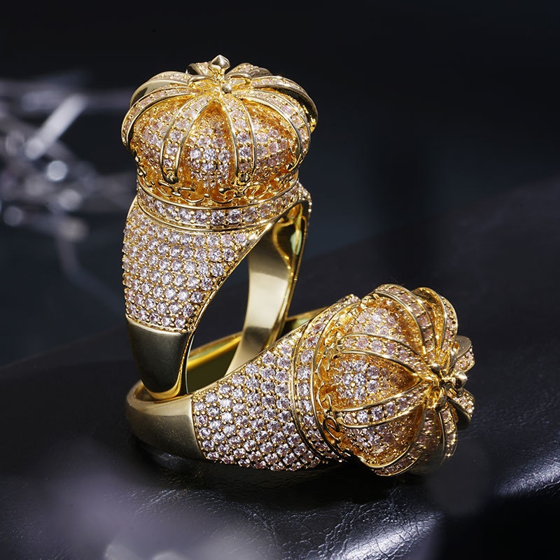 Men's Premium-Style Hip-Hop Crown Ring for Parties