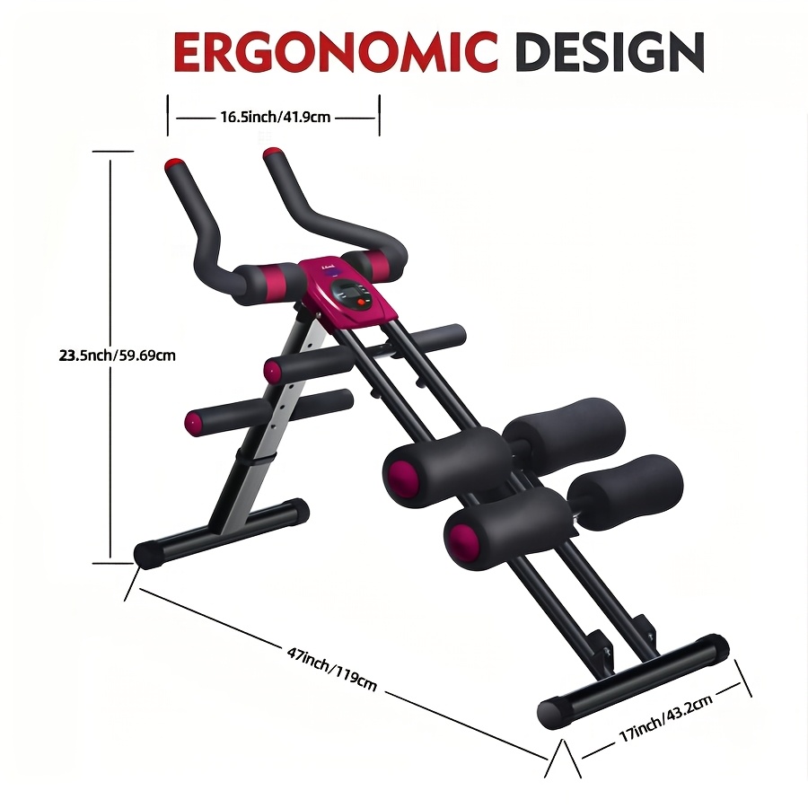 [Ab Trainer] Height Adjustable Ab Machine | Foldable Ab Workout Equipment For Home Gym, Ab Trainer Exercise Equipment For Abdominal Exercise And Strength Training