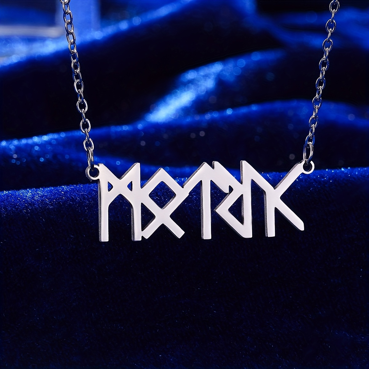 TEMU Customized Name Necklace, Gothic Punk Font Pendant, Personalized Stainless Steel Jewelry For Women, Ideal Birthday Gift