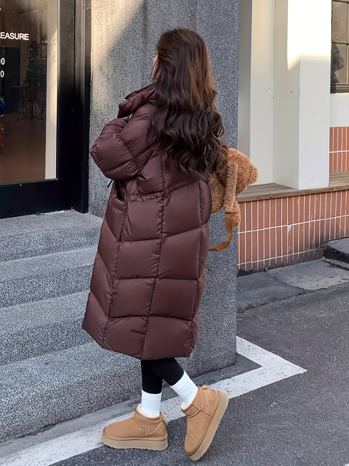 Street Style Ladies Designer Down Coats Women's Casual Hooded