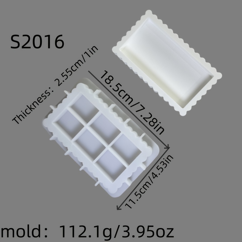 Resin Silicone Mold Rectangle Tray Mold 3d Decorative Silicone Mold Diy Candle Silicone Mold Gypsum Decorative Silicone Mold Home Decoration Epoxy Resin Mold S2016