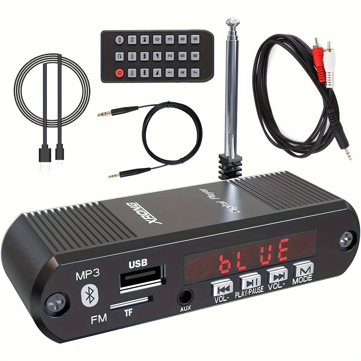 TEMU Audio Receiver Fm Radio, Wireless Earphone Amplifier, 12h Playtime, Audio, Deep , Suport Usb Sd Card, Mp3 Digital Player, For Travel, Home