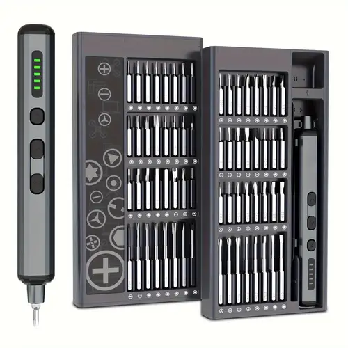 mini electric screwdriver set 68 in 1 small electric screwdriver cordless with 64 magnetic bits 5 torque settings 4 led lights power screwdriver repair tool kit for phone camera laptop watch