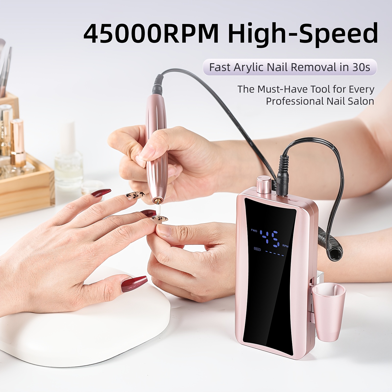 New Portable Nail Drill, Rechargeable USB