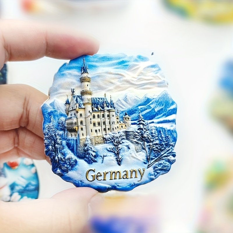 Image of A 3d Fridge Magnet Of Germany's Castle, A Travel Souvenir And Gift For Home Decoration