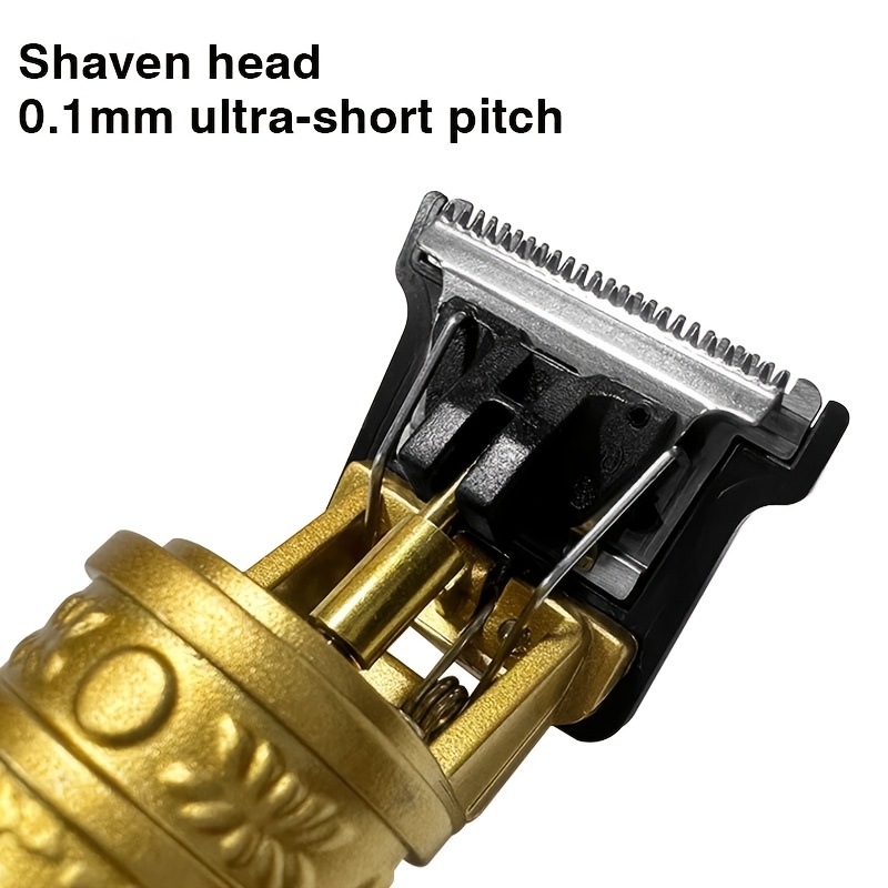 Compact Retro Carved Electric Hair Clipper & Body Hair Trimmer, USB Rechargeable with Built-in Lithium Battery, Portable Design for Travel, ABS Material, 400mAh Capacity