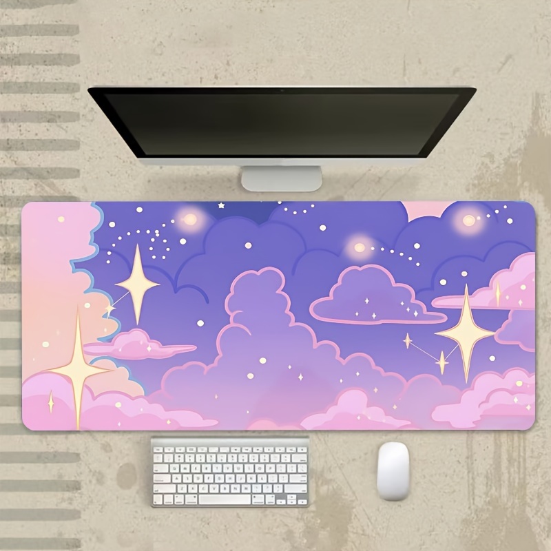 

1pc Mouse Pad, Desk Mat For , , And Use - Purple- Cloud Mouse Pad