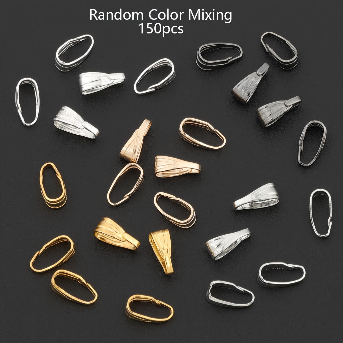 TEMU 150 pièces de connecteurs à boucle de bricolage de couleurs mélangées aléatoires, boutons graines de melon texturés tridimensionnels, fermoirs