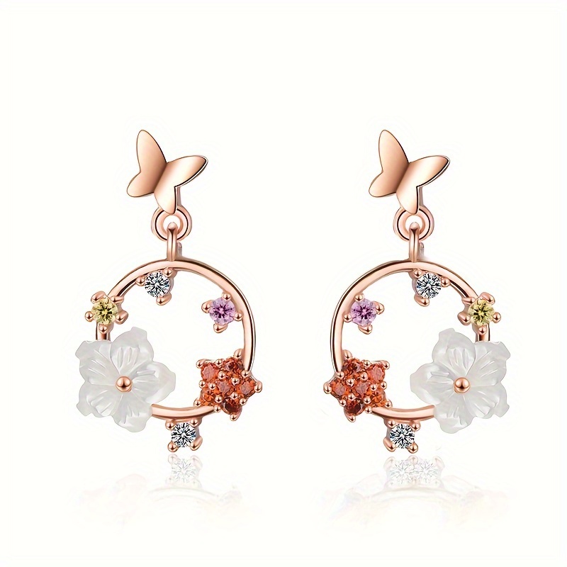 Adorable And Delicate Romantic Flower Bow Earrings