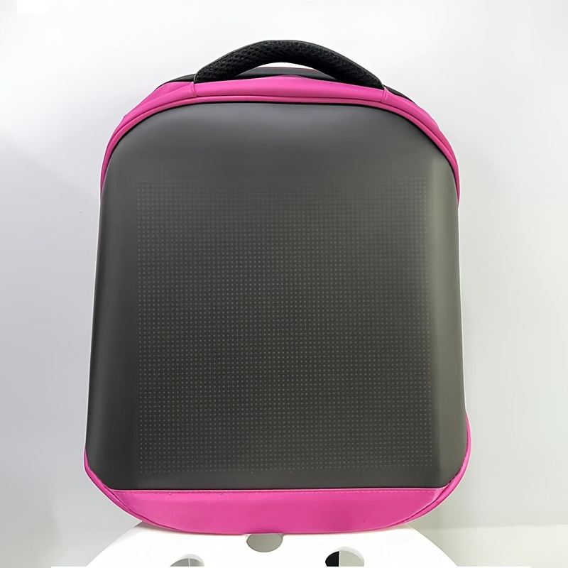 Mochila LED con pantalla iluminada WIFI luminosa multifunción bolsa  impermeable 20L 25 x 25 cm (rosa)