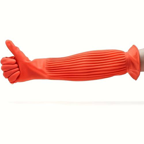 21 6 inch long sleeve fish tank cleaning gloves extra long thickened non slip reinforced suitable for kitchen cleaning housework car washing dishwasher aquarium washing machine safe