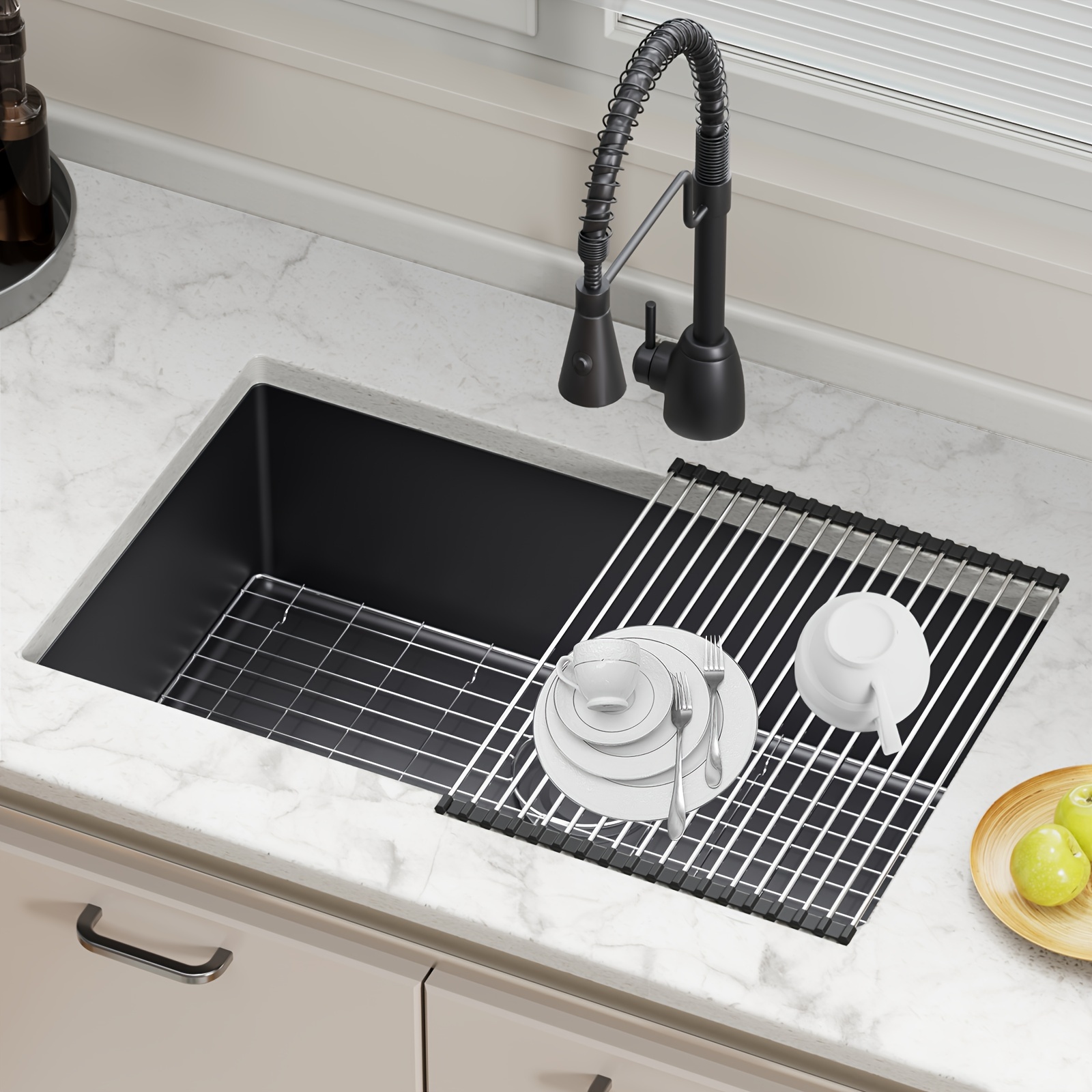 Workstation Sink 29.5 Single Bowl Kitchen Sink - Stainless Steel Drop ...