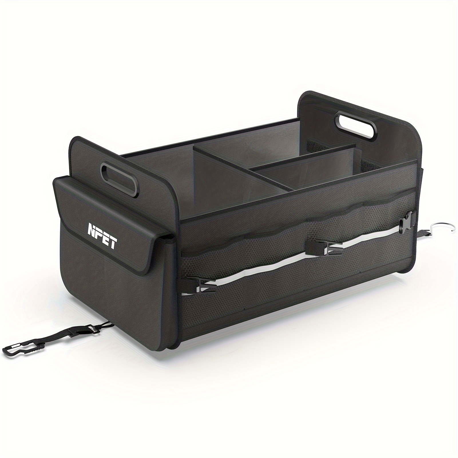 

1pc Npet Car Organizer - , -compartment Storage Box Reinforced , -to- Organizer For Car Models