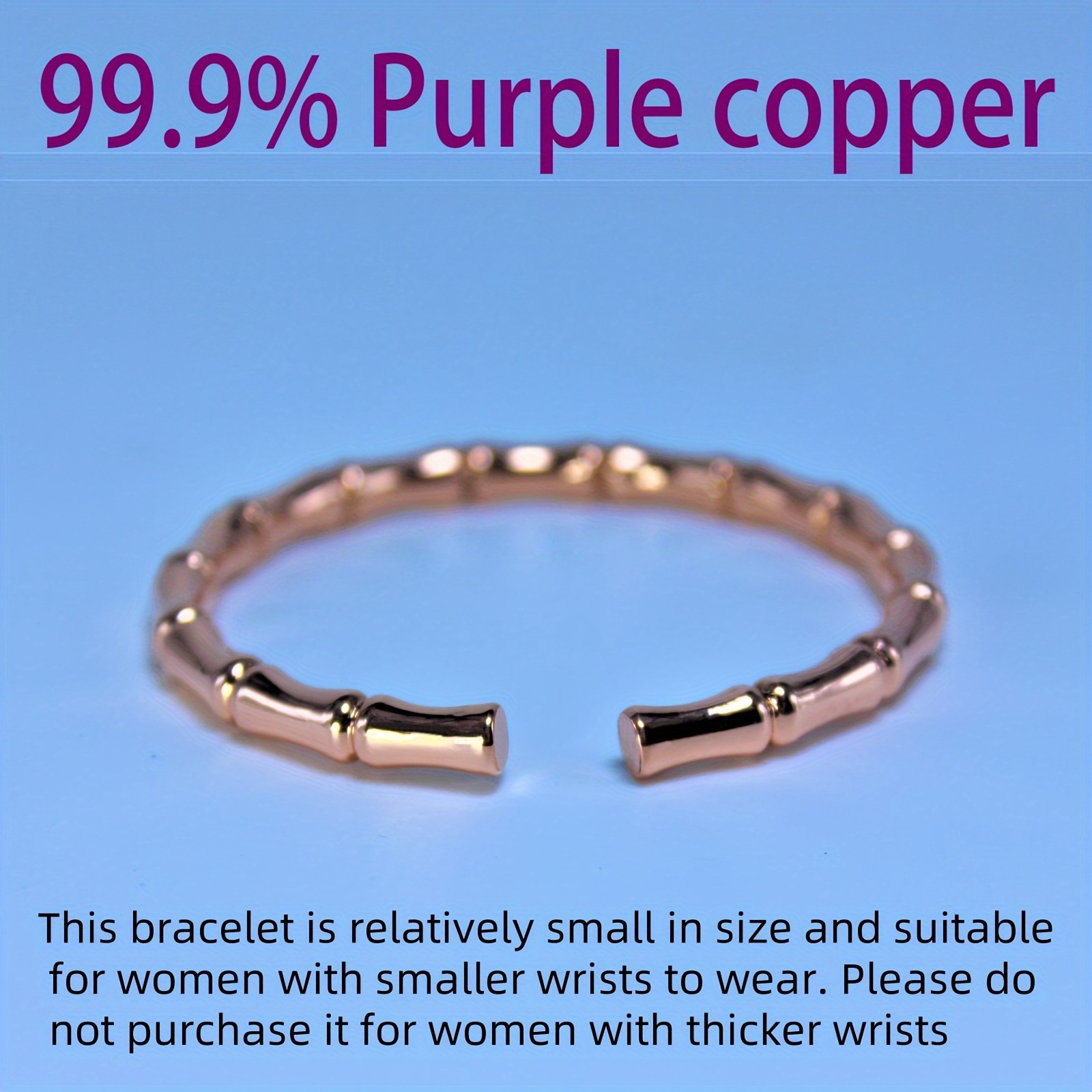 Boho Copper Bangle Bracelet for Women