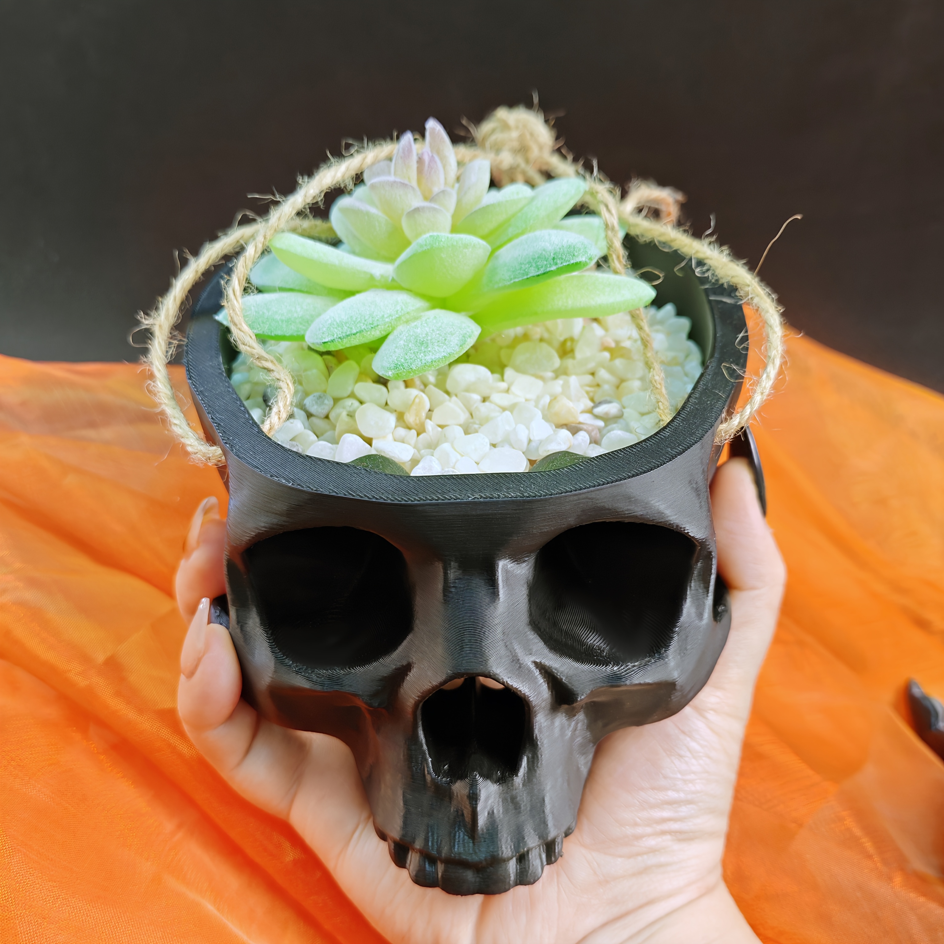 skull shaped creative hanging planter plants not included - Temu