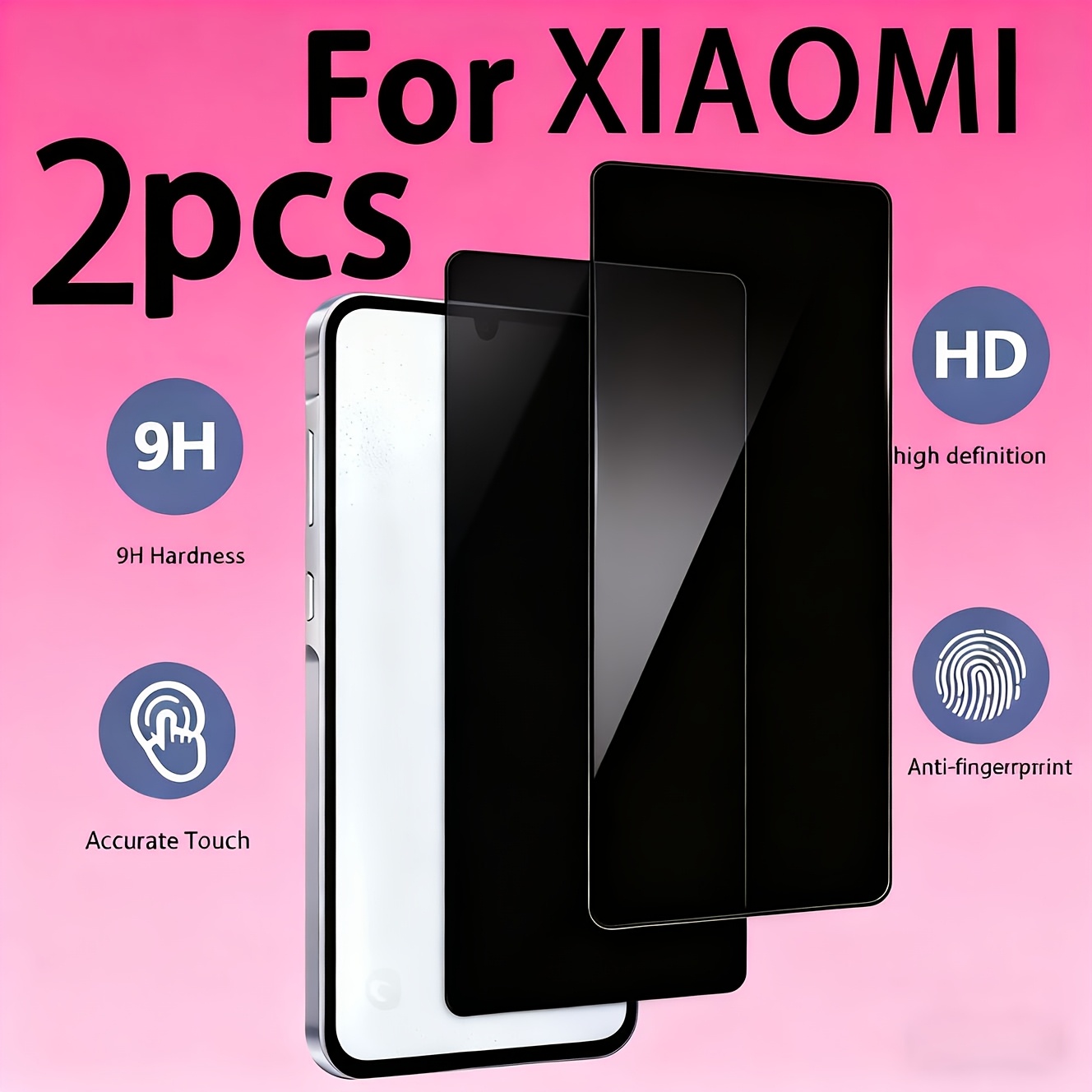 TEMU Набір із 2 захисних плівок із загартованого скла для Xiaomi Redmi 5 Plus (Redmi Note 5), з твердістю 9H, захистом від подряпин, безбульбашковим