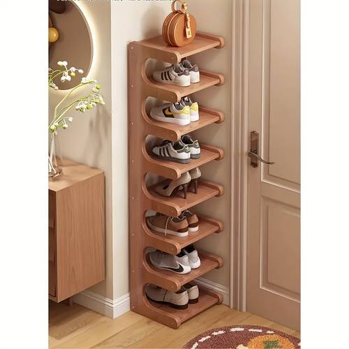 item picture 1 Wood And Bamboo Shoe Rack, Space-Saving Design, Sturdy And Non-Foldable, Very Suitable for Entrances, Bedrooms, Homes And Storage, One-Piece Shelf with Entrance Storage | Easy